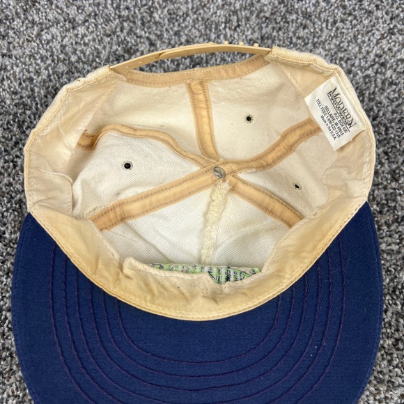 Vintage Retired Postal Worker Hat Cap Beige Navy Blue Embroidered Made in USA - Picture 6 of 8